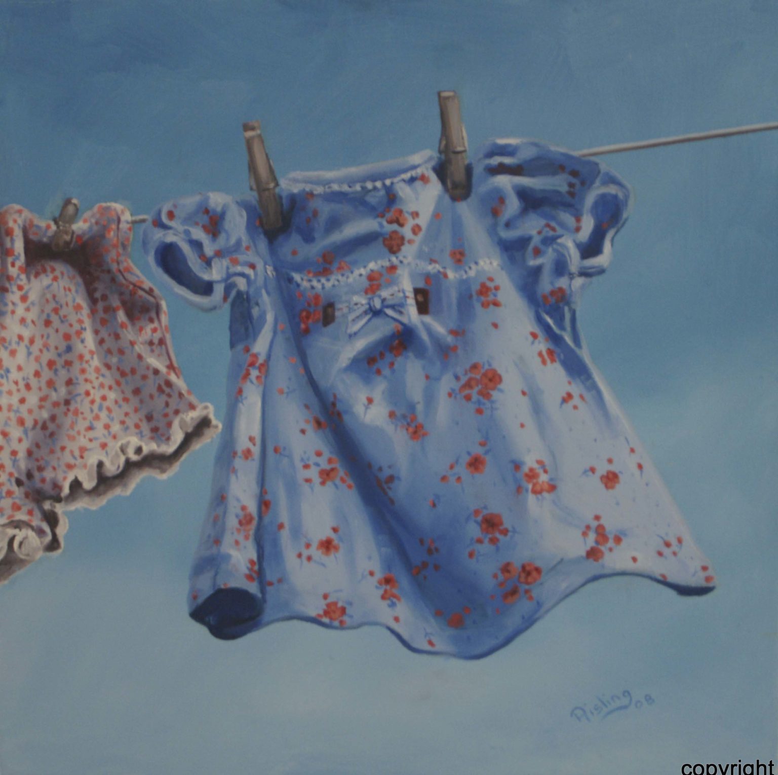 Ciara's clothes | Oil on canvas, 30cm x 30cm