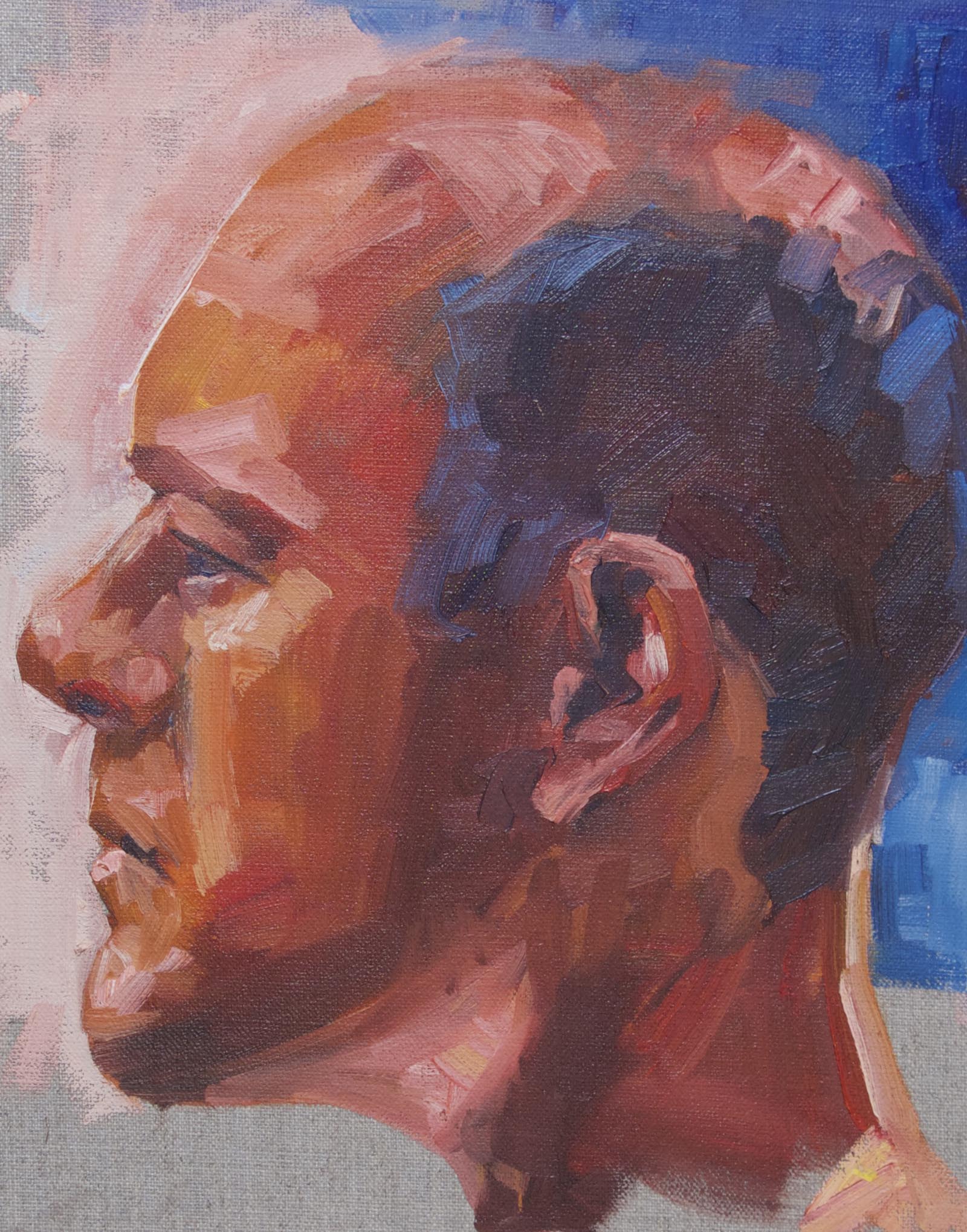 Side view 2 | Oil on canvas panel, 30cm x 30cm