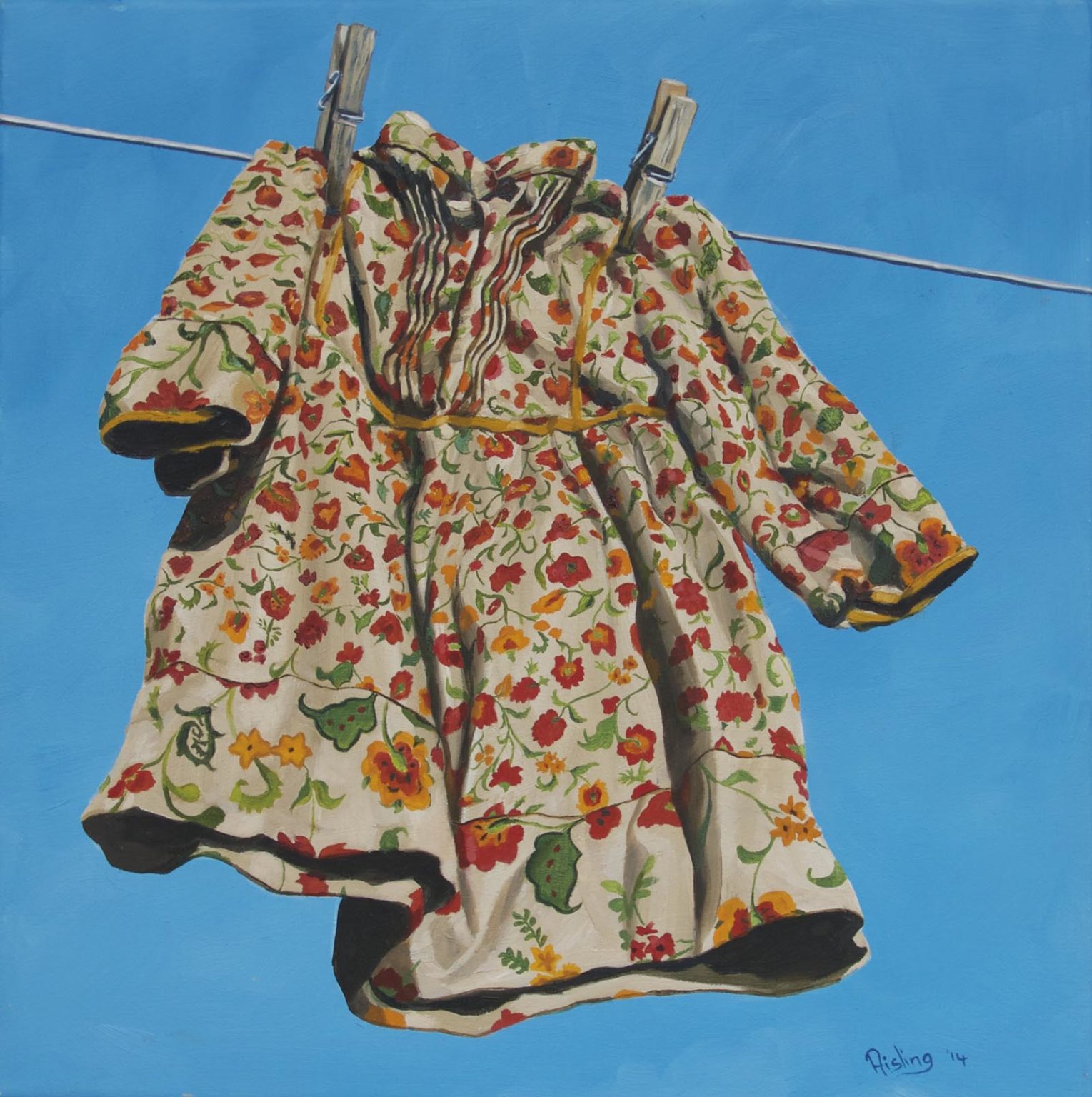Sinéad’s dress | Oil on canvas, 30cm x 30cm