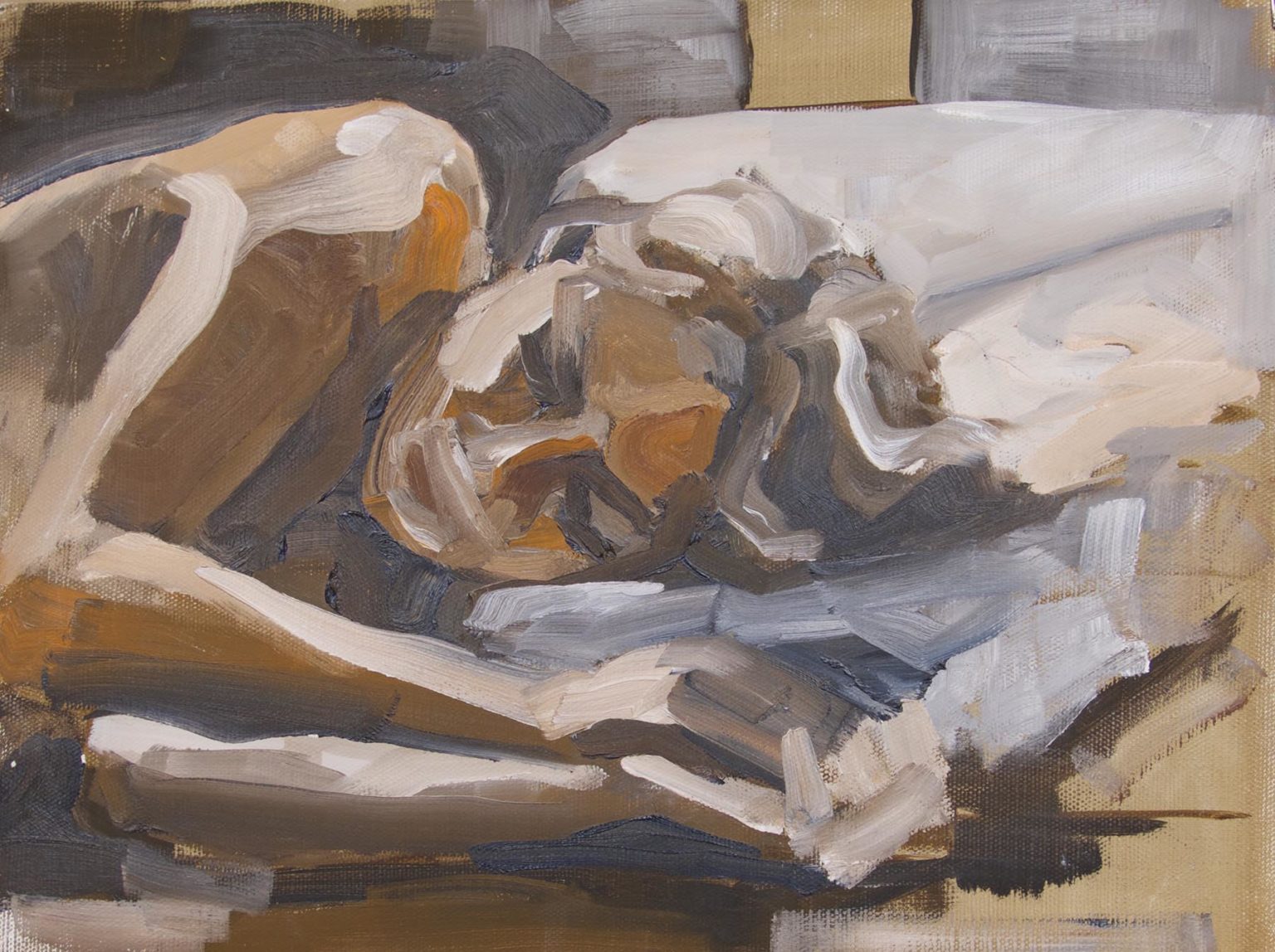 Sleeping | Oil on linen board, 30cm x 40cm